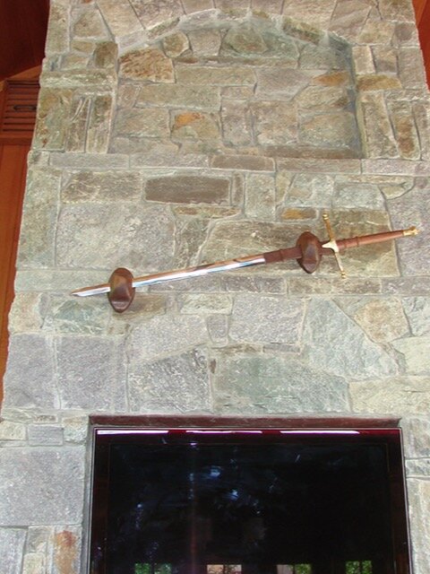 Walnut Sculpted Sword Mounts